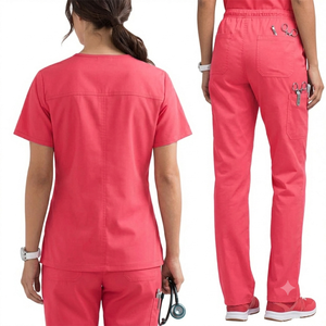 Conjuntos de Uniformes Médicos Elásticos Unisex de Calidad Premium con Logotipo Personalizado, Tejido de Spandex/Poliéster, con Detección de Agujas, para Hospital - Product Image 3