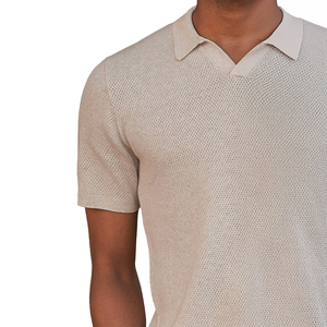 เสื้อโปโลดีไซน์เว้าระบายอากาศ ใส่สบายสำหรับฤดูร้อน เสื้อโปโลผู้ชาย - Product Image 1