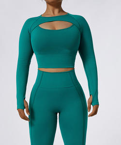 Conjunto Deportivo de 2 Piezas para Mujer, Pantalones de Cintura Alta con Efecto Levanta Glúteos, Top Elástico, Shorts con Efecto Scrunch, para Entrenamiento - Product Image 3