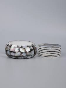 Ensemble de 6 dessous-de-verre en forme de balai, faits à la main, écologiques, classiques, avec support, décoration de table artisanale indienne, cadeau - Product Image 4