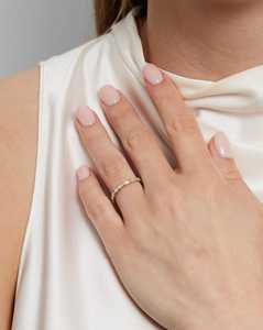 แหวนเพชรแบบซ้อนได้ ทรงบาแกตต์ เพชรเลี้ยงในห้องปฏิบัติการ ทองคำแท้ 14k 18k หน้ากว้าง 1.8 มม. ดีไซน์เรียบหรู ใส่ได้ทุกวัน เข้าชุดกับแหวนแต่งงานแบบ Eternity - Product Image 6