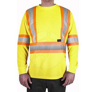 Bulk <b>Long</b> <b>Sleeve</b> High Visibility Workwear Durable Material Reflective Detail Comfortable Fit For Operations Safety Shirt - Product Image 4