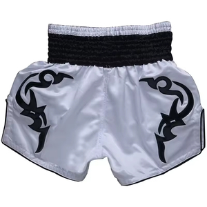 Pantalones Cortos de Muay Thai para Hombre, Diseño Sólido, Poliéster, para MMA, BJJ, Boxeo, Disponibles con Logotipo Personalizado, Servicio OEM - Product Image 4