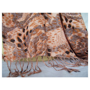 Premium Animal Print 100% Viscose Stole Shawl for Women Soft Lightweight Viscose Screen Print Butterfly <b>Scarf</b> Fashion Wrap - Product Image 5