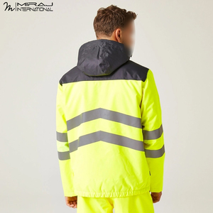 Yellow Color 6 Waterproof <b>Hi</b>-Viz Pullover Style Custom Logo Good Supplier Trendy High Visibility Yellow Reflective Safety <b>Jacket</b> - Product Image 4