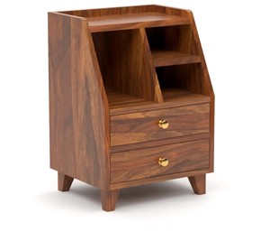 modern solid wood bedside table slatted door wooden nightstand with <b>drawers</b> hotel bedroom nightstand furniture Pindel Handicraft - Product Image 4