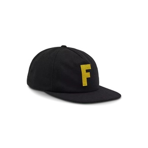 Casquette Hip-Hop Rétro en Laine Non Structurée à 5 Panneaux, Visière Plate, Broderie Feutre Crâne, Couleur Unie, Ajustable, Unisexe, Performance - Product Image 3