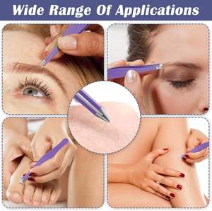 Juego de 3 Pinzas Puntiagudas de Acero Inoxidable – Puntas Finas para Pelo Encarnado, Extracción de Astillas y Depilación de Cejas - Product Image 4