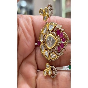 Elegantes Pendientes de Gota de Moissanita Chapados en Oro de Latón de Calidad Superior para Mujeres y Niñas, Colección para Bodas y Fiestas - Product Image 3