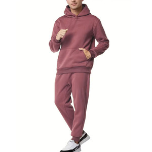 Sudadera con Capucha para Hombre, Gris, Sólida, Ecológica, Transpirable, 100% Algodón, Felpa, 300g, Cintura Elástica, Manga Larga, Informal - Product Image 3