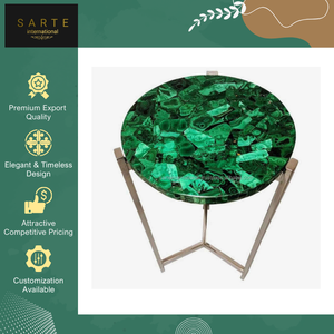 Mesa de Centro de Malaquita con Diseño Moderno y Minimalista, Ecológica, Suministro Directo de Fábrica, para Sala de Estar - Product Image 5