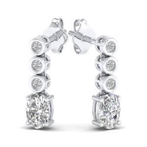 Boucles d'oreilles pendantes REYES en argent sterling 925 de qualité supérieure avec moissanite, accessoires de luxe pour femme, bijoux pour mariage et soirée - Product Image 5