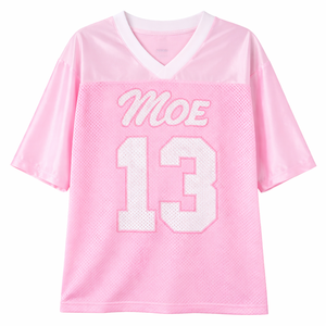 Camiseta Deportiva de Fútbol Americano para Mujer, Talla Grande, Color Rosa, Transpirable, Manga Corta, Personalizable con Logotipo, OEM, Marca Privada, Venta al Por Mayor - Product Image 6