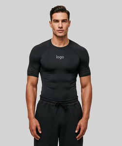 Custom Performance Gym <b>Shirt</b> Manufacturer <b>Compression</b> T <b>Shirt</b> Polyester Spandex Embroidery Printing Factory Direct Supplier - Product Image 3