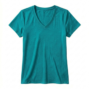 Camiseta Deportiva de Secado Rápido para Mujer, Cuello en V, Alto Rendimiento, Lisa, para Gimnasio, Entrenamiento y Actividades al Aire Libre - Product Image 1