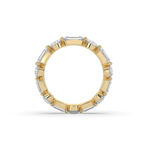 Anillo de Diamante de Laboratorio de Corte Redondo Esmeralda de Lujo de 3.77 Quilates, Oro de 14K/10K, Diseño Único, Ligero, Regalo de Joyería para Boda - Product Image 3