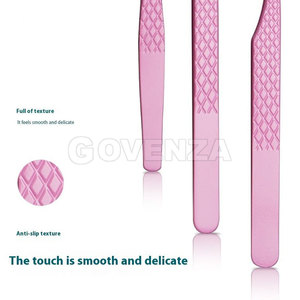 แหนบต่อขนตาสแตนเลสแบบมืออาชีพ ปลายไฟเบอร์แม่นยำ เครื่องมือต่อขนตาแบบโค้ง สำหรับต่อขนตาแบบวอลลุ่ม ทนทาน ใช้งานได้นาน - Product Image 3