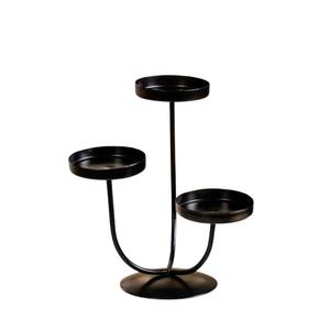 Portavelas triangular geométrico de metal dorado de calidad deluxe, candelabro votivo de hierro para decoración de mesa del hogar. - Product Image 5