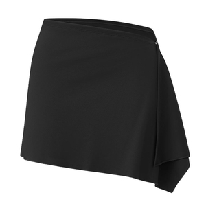 Custom Women <b>Black</b> <b>Wrap</b> Mini Skirt Regular Waistline Solid Color Breathable Spandex Polyester Sport Skirt All Seasons Wear - Product Image 3