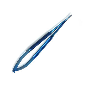 Micro-ciseaux manuels de haute qualité 7,5 mm, lame droite tranchante, acier inoxydable bleu, ensemble d'instruments chirurgicaux neurologiques - Product Image 4