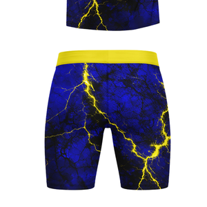 Ensemble de maillot sans manches à capuche et short ajusté pour garçons de la ligue de football 7v7, motif éclair sublimé, numéro personnalisé - Product Image 6