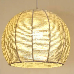 Natural Woven Rope Pendant <b>Lamp</b> Shade for Living Room Bedroom <b>Kitchen</b> Hallways Rope Woven Hanging <b>Lamp</b> - Product Image 5