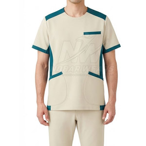 Laboratory Medical Workwear Short Sleeve O-Neck <b>Scrub</b> <b>Top</b> Professional Uniform for Healthcare Staff Hospital Clinics and Labs - Product Image 5