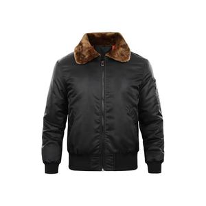Chaqueta bomber de diseño personalizado de alta calidad para hombre, ropa deportiva de calidad con cremallera de piel para gimnasio de invierno, servicio OEM - Product Image 2