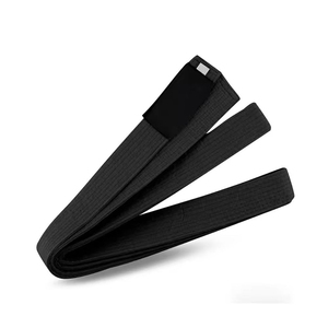 Cinturón de Karate Negro para Adultos, Unisex, Poliéster/Algodón, Secado Rápido, Transpirable, Teñido Liso, Sin GI, Ropa de Artes Marciales - Product Image 1