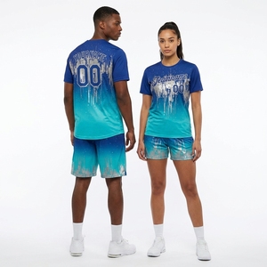 เสื้อฟุตบอลซับลิเมชั่นแบบยูนิเซ็กซ์สำหรับทีมกีฬา เสื้อยืดระบายอากาศแขนสั้น ชุดฝึกซ้อมแบบสั่งทำพิเศษ ผ้าสี่ทิศทางยืดได้ - Product Image 2