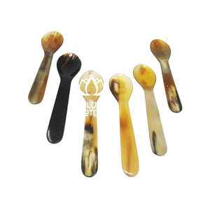 AVAILABLE Buffalo Horn Spoon For Industrial Food Catering Services And Unique Geometric Texture Tableware Centerpieces Channels - Product Image 6