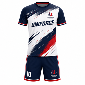 ชุดเสื้อฟุตบอลแบบซับลิเมชั่นสั่งทำพิเศษ ปี 2026 สำหรับผู้ชาย แขนสั้น ระบายเหงื่อได้ดี ผลิตจากโพลีเอสเตอร์ 100% ทรงปกติ คอวี เหมาะสำหรับฤดูร้อน - Product Image 2