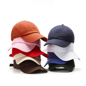 Casquettes de baseball pour hommes en coton non structuré, 6 panneaux, vierges, personnalisables avec logo brodé multicolore, vente en gros - Product Image 1