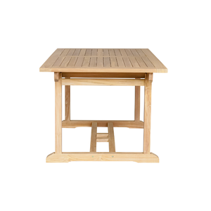 Conjunto de mesa de comedor rectangular para exteriores de teca con material de madera de teca y diseño minimalista para muebles de hogar - Product Image 3