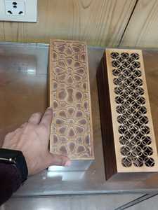 Oriental Carved Wood Eco-Friendly Jewelry Storage <b>Box</b> Rectangular Design for Living Room Standing Single Tier Decorative - Product Image 1
