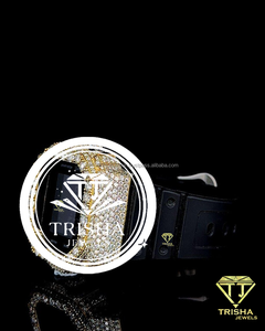 Iced Out Moissanite <b>Diamond</b> Digital <b>Watch</b> 925 Sterling Silver Hip Hop Jewelry Statement Timepiece for Men - Product Image 3