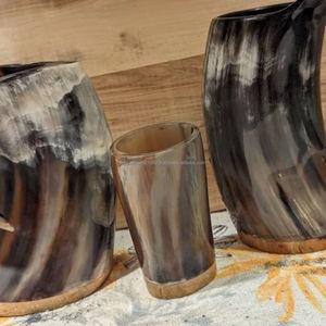 Tasse à bière en corne fabriquée à la main par Tayyab Artisanat authentique artisanat indien agate - Product Image 5