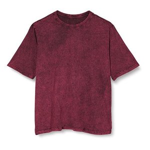 T-shirt en jersey teint en pièce bordeaux pour homme RELEVO INDUSTRIES, manches longues, col rond, coupe ample, couleur unie, imprimé sérigraphié - Product Image 6