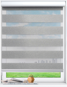 ม่านม้วนแบบฝรั่งเศสสองชั้น ผลิตจากโพลีเอสเตอร์ในตัว ใช้ได้ทุกฤดู พร้อมคุณสมบัติกรองแสงและตัวเลือกปรับแต่งได้ - Product Image 2