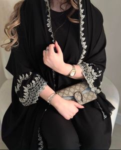 Wholesale Modest Dubai Beaded Sequined Solid Floor Length Long Sleeve <b>Abaya</b> Muslim Traditional Handmade <b>Wedding</b> Ramadan Daily - Product Image 3
