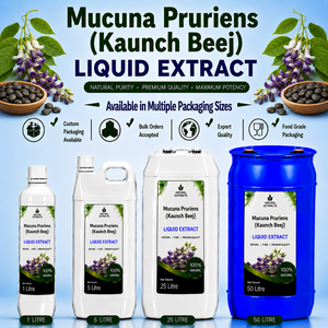Mucuna Pruriens Oral Liquid Extract Kaunch Beej <b>Herbal</b> <b>Supplement</b> Natural Food Grade Bulk Packaging India - Product Image 1