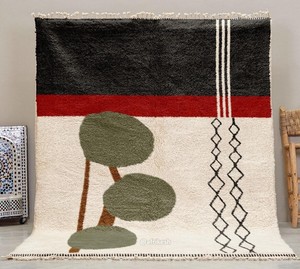 Beni Ourain hecho a mano auténtico marroquí Beni Ourain alfombra Azilal alfombra Tapis bereber Dropship y Dropshipping Boho Decoración - Product Image 5