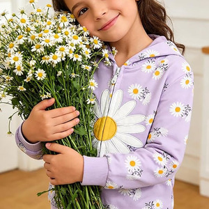Sudadera con capucha y cremallera para bebés, chaqueta de forro polar para niños pequeños, abrigo de invierno con botones, ropa exterior de algodón. - Product Image 3