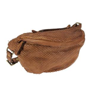 Unisex Genuine Leather Waist Bag With Zipper Closure Pillow Shape For Daily Use - Product Image 4
