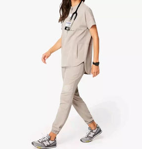 Nouveauté été : Blouse médicale tricotée à col en V pour hommes et femmes, personnalisable avec logo, livraison rapide, vente en gros - Product Image 5
