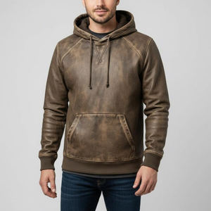 Sweat-shirt en cuir vintage - Product Image 3