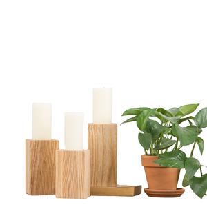 Bougeoir décoratif extérieur Cadeaux et artisanat de Noël pour une utilisation de mariage pour une forme carrée et naturelle - Product Image 1