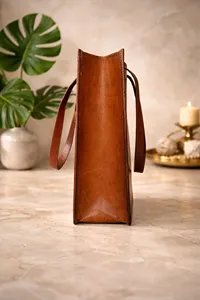 Bolso de hombro de cuero grande para mujer al por mayor con asa superior y dos asas, el más demandado para chicas - Product Image 2