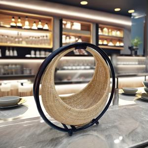 Plateau suspendu rond de haute qualité nouvelle Collection plateau de décoration d'intérieur plateau avec support rond - Product Image 3