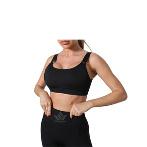Ensemble de yoga sans couture 2 pièces pour femme : Soutien-gorge de sport dos croisé et leggings taille haute respirants et extensibles - Product Image 4